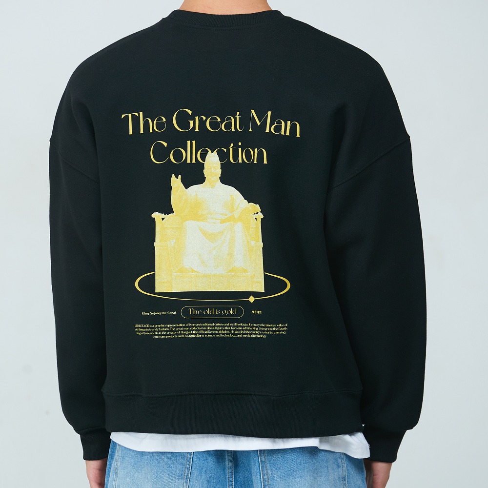 [Leesletage] King Sejong the Great Sweatshirt [Black]
