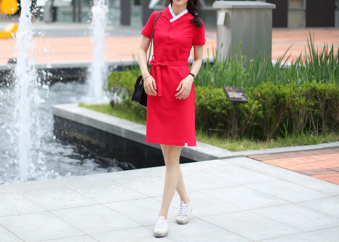 PK Hanbok Dress [Cranberry]
