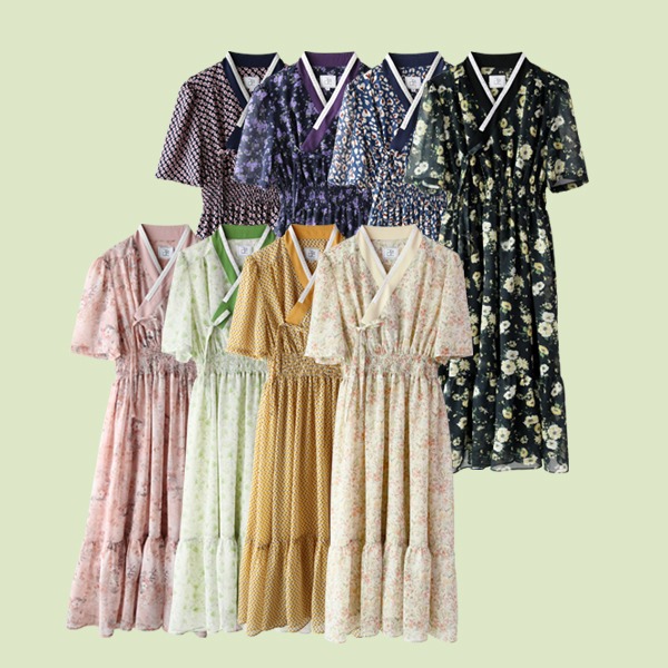 Ylang Short Sleeve Hanbok Dress [8 Pieces]