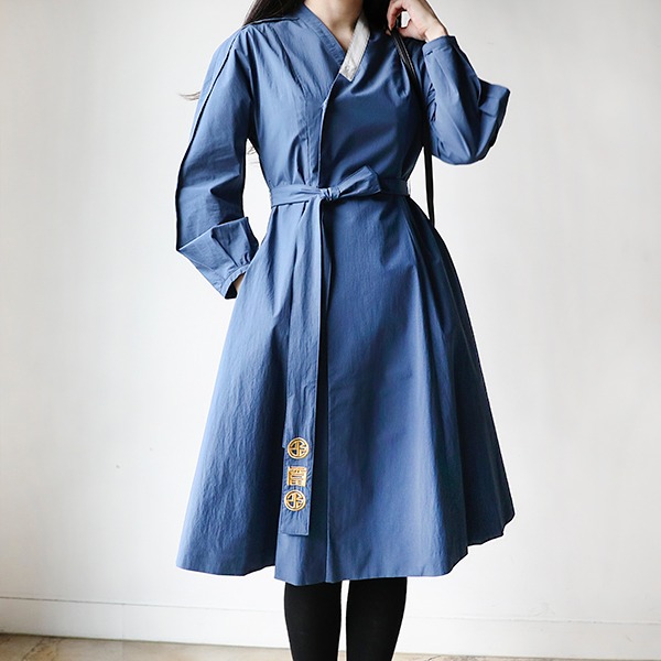 Good Day Embroidery Dress [Blue]