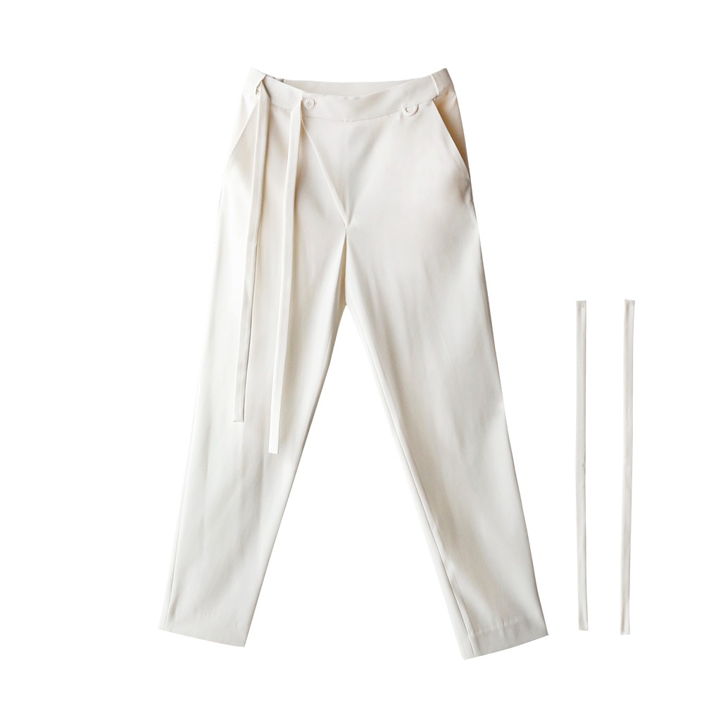 Hidden Banding Pants[Natural White]