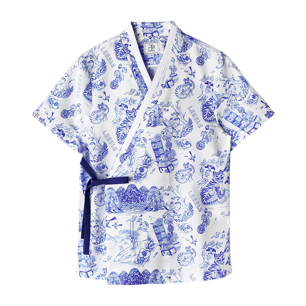 Minhwa Twal Shirt Jeogori [Blue]