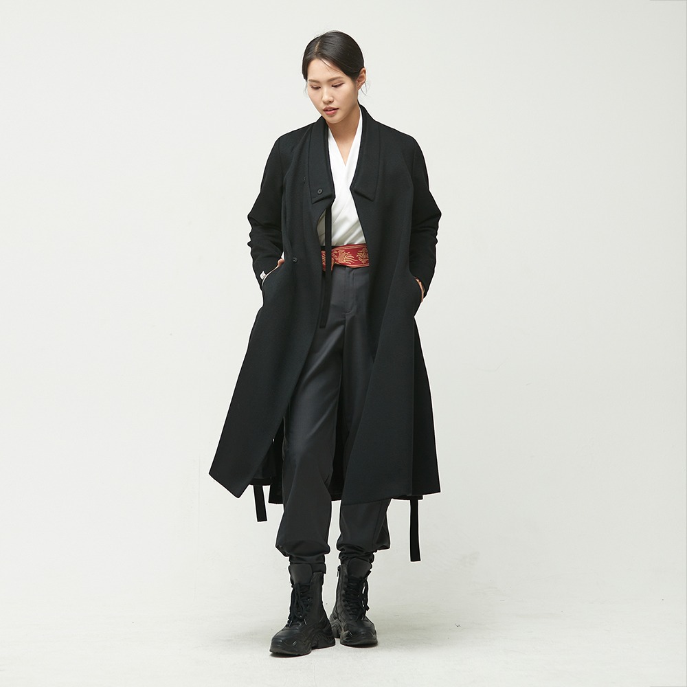Woman Sochangui Maxi Coat 2[Black]