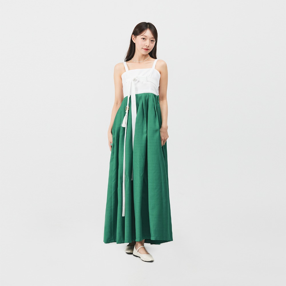 3WAY Tweed Hem Skirt [Green]