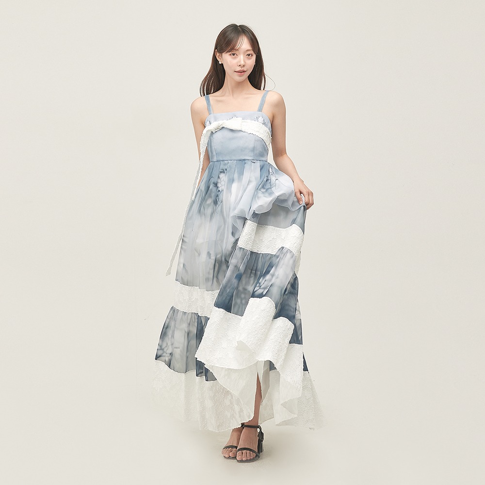 Goryeo Celadon Eum Hanbok dress Maxi [Skyblue]