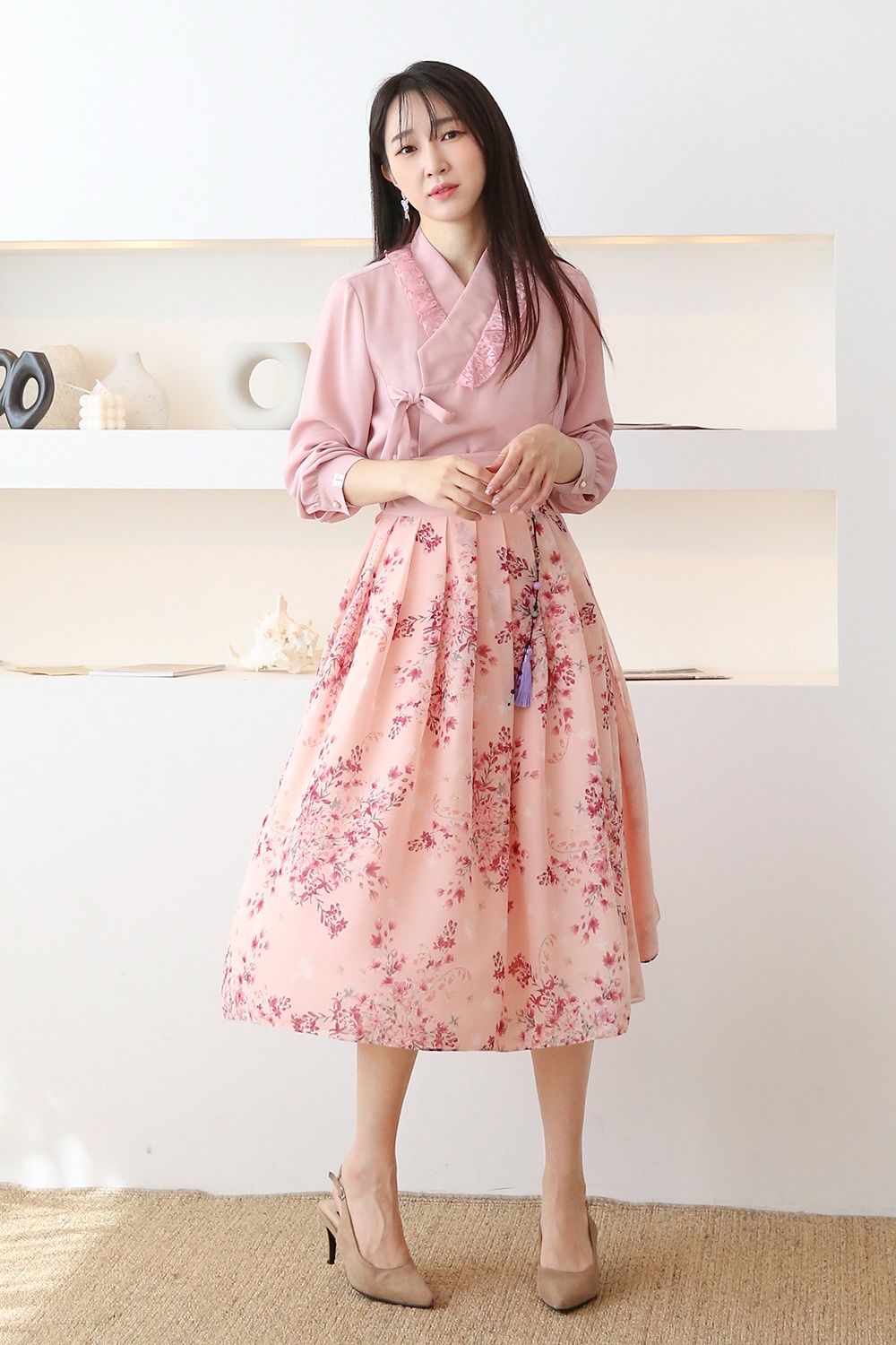 Bae Long Waist Skirt [Pink]