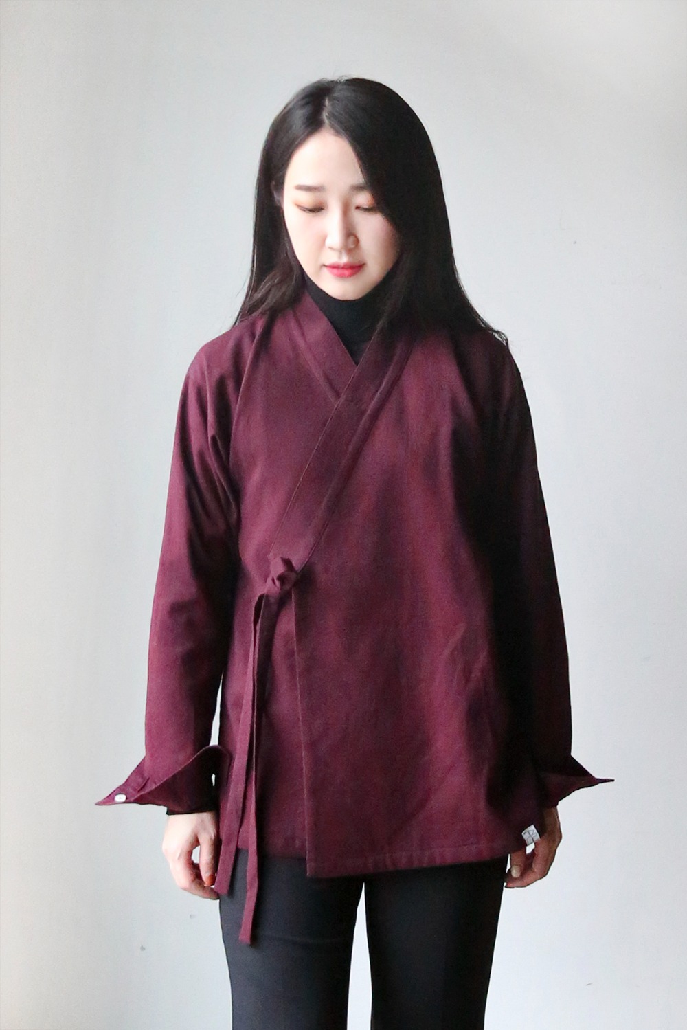 WOMEN’S WARM Jikryeong Shirts Jeogori [WINE]