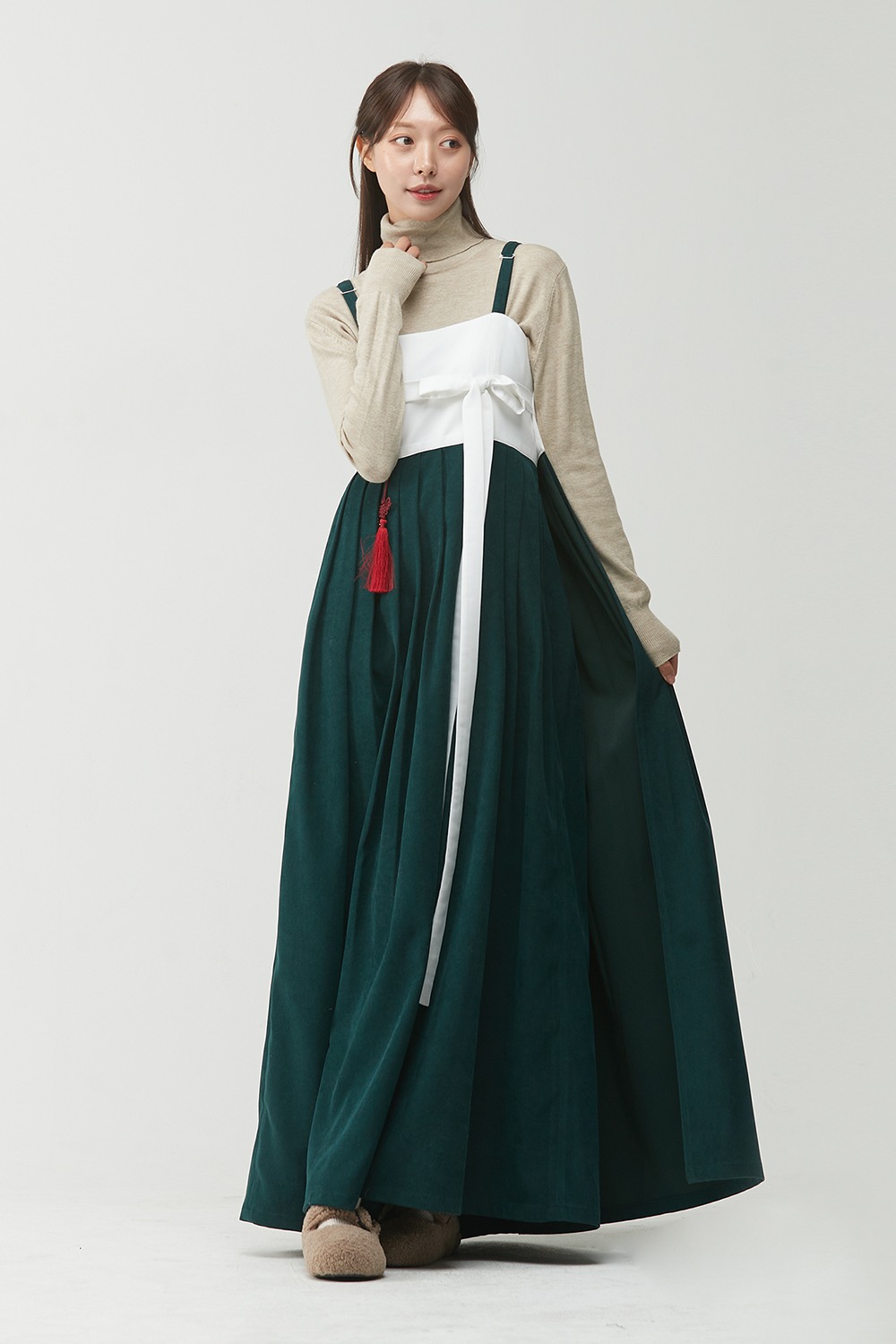 3WAY Soft Hem Skirt [Green] Pre-order