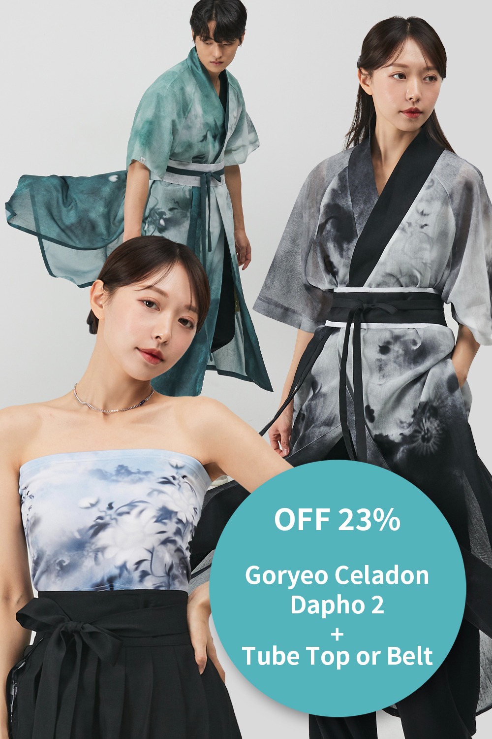 Goryeo Celadon Dapho Two Sets + Tube Top or Belt