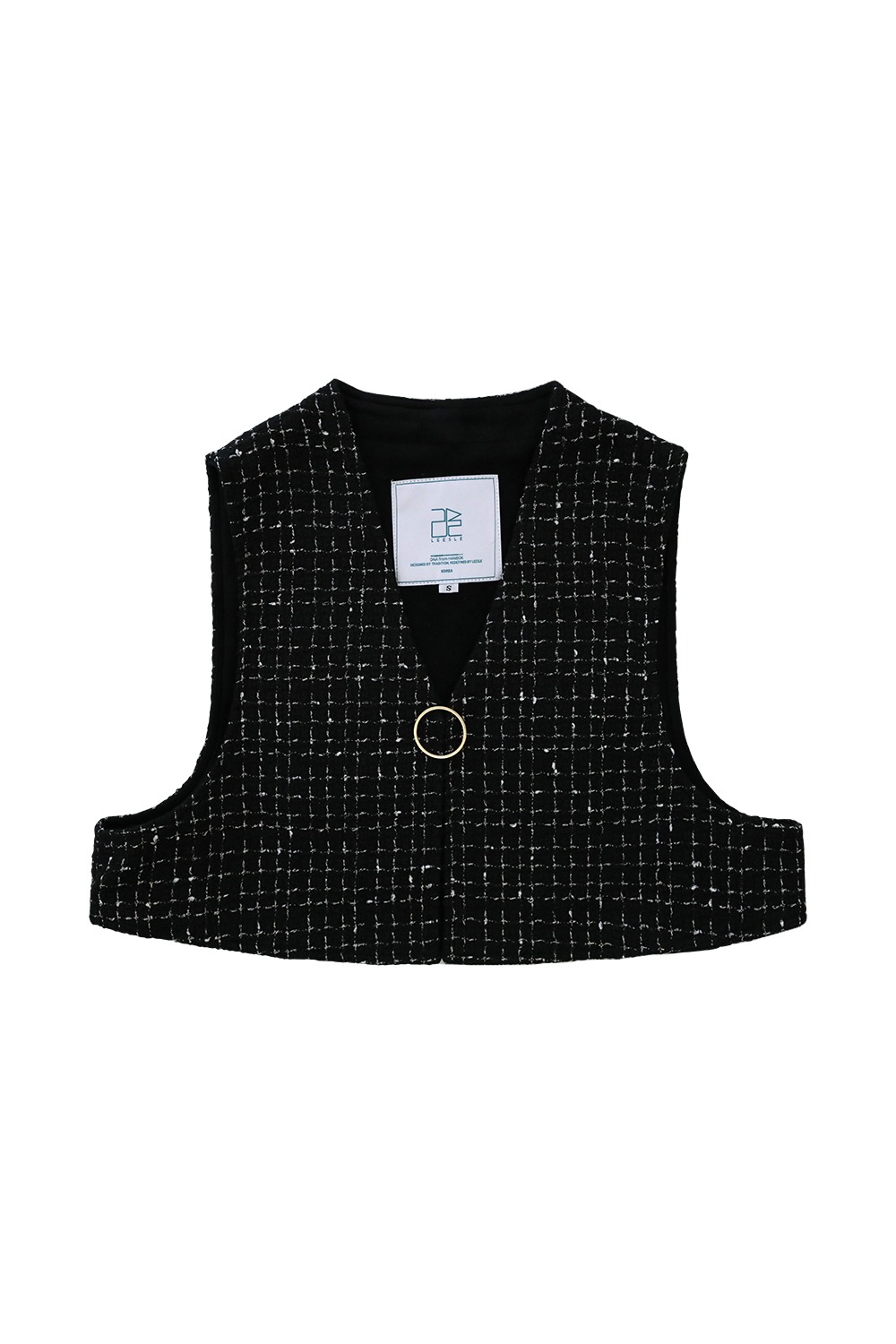 Tweed Short Vest2 [Black]