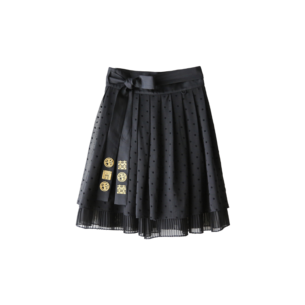 mini skirt charcoal color image-S4L5