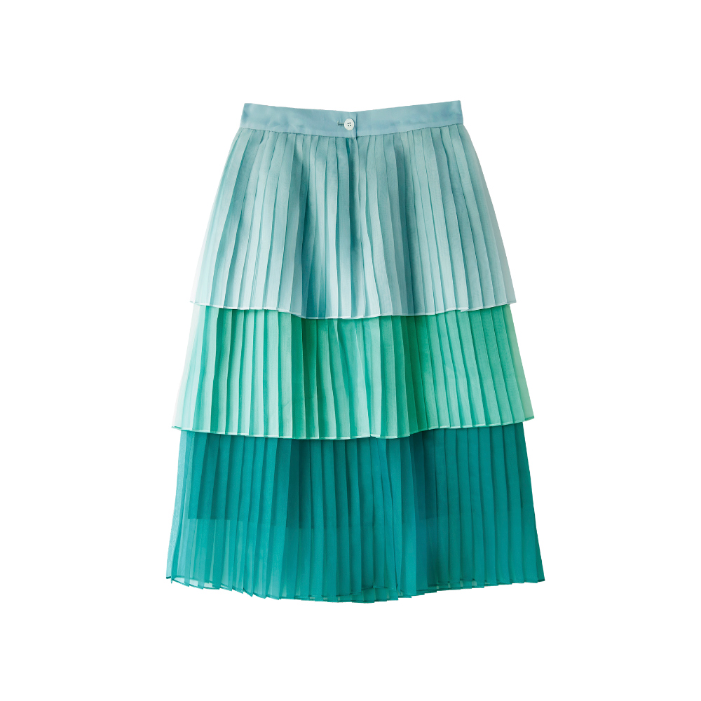long skirt green color image-S4L9