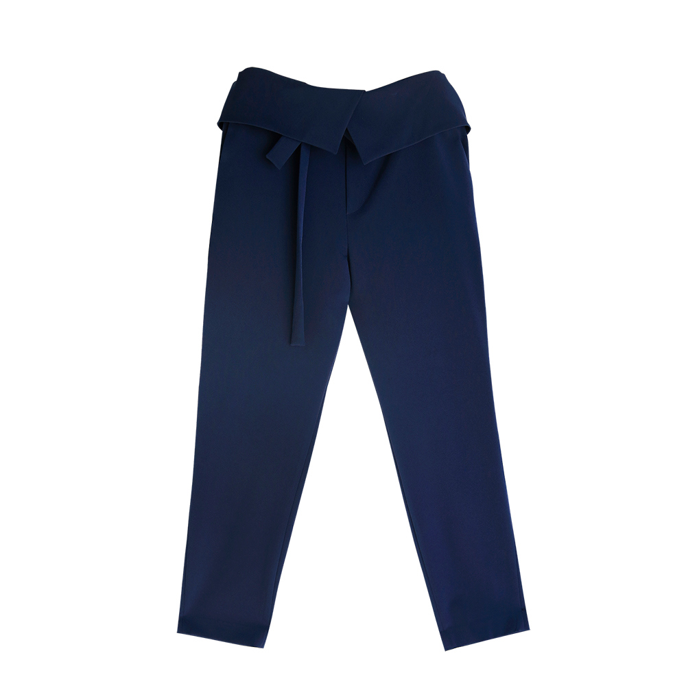 Pants navy blue color image-S25L10