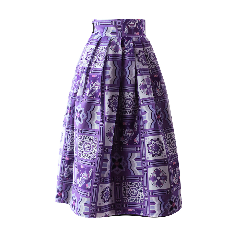 long skirt violet color image-S21L2
