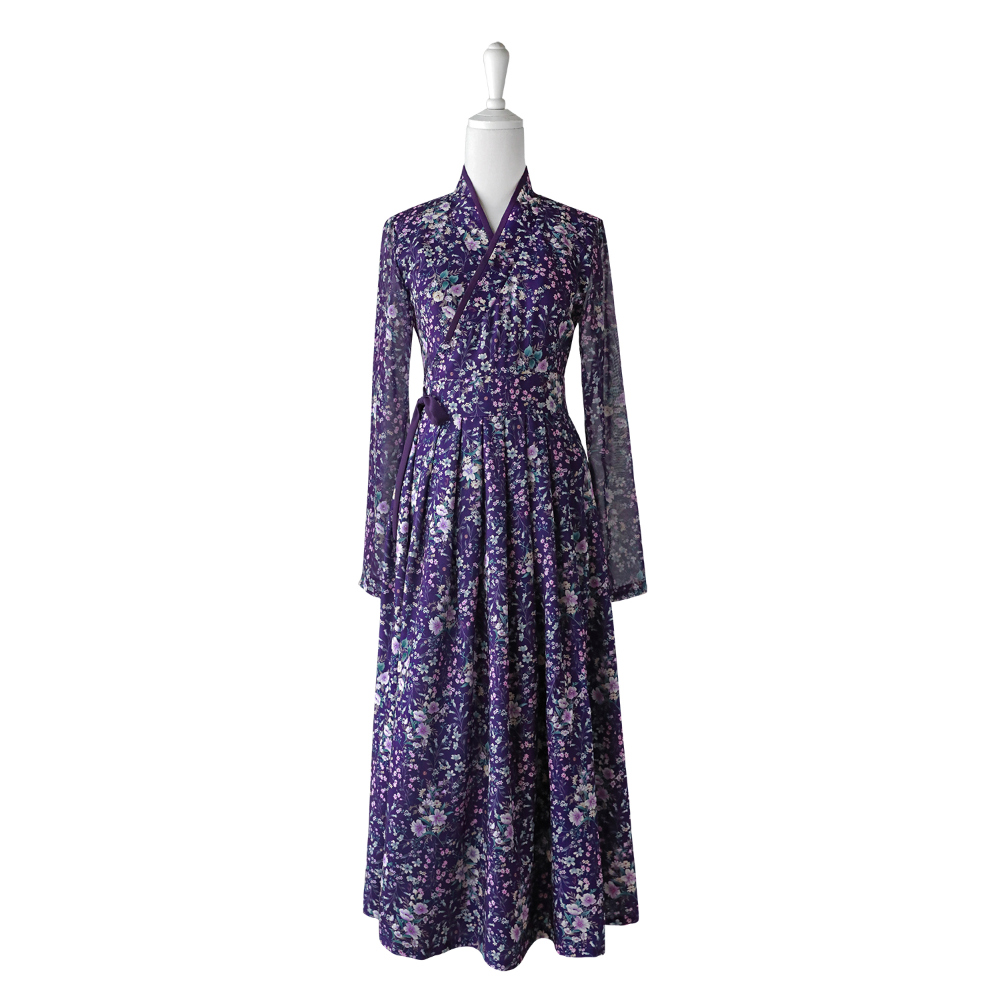 long dress violet color image-S15L14