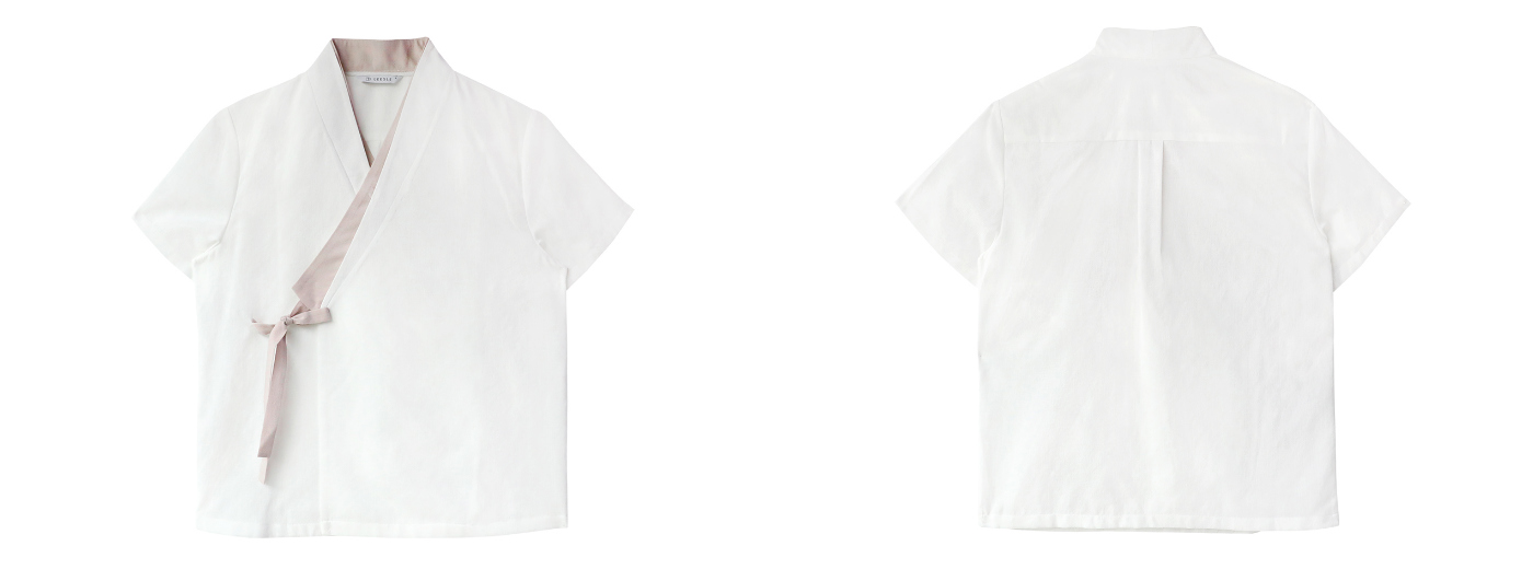 short sleeved tee white color image-S43L38