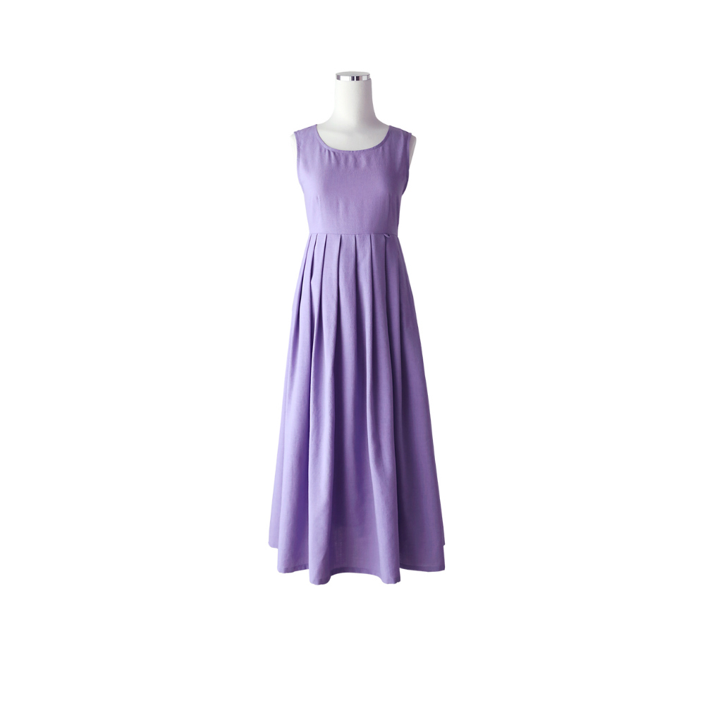 long dress lavender color image-S7L4