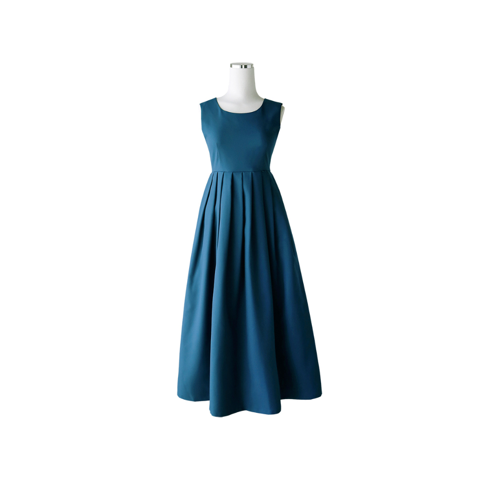 long dress deep blue color image-S9L5