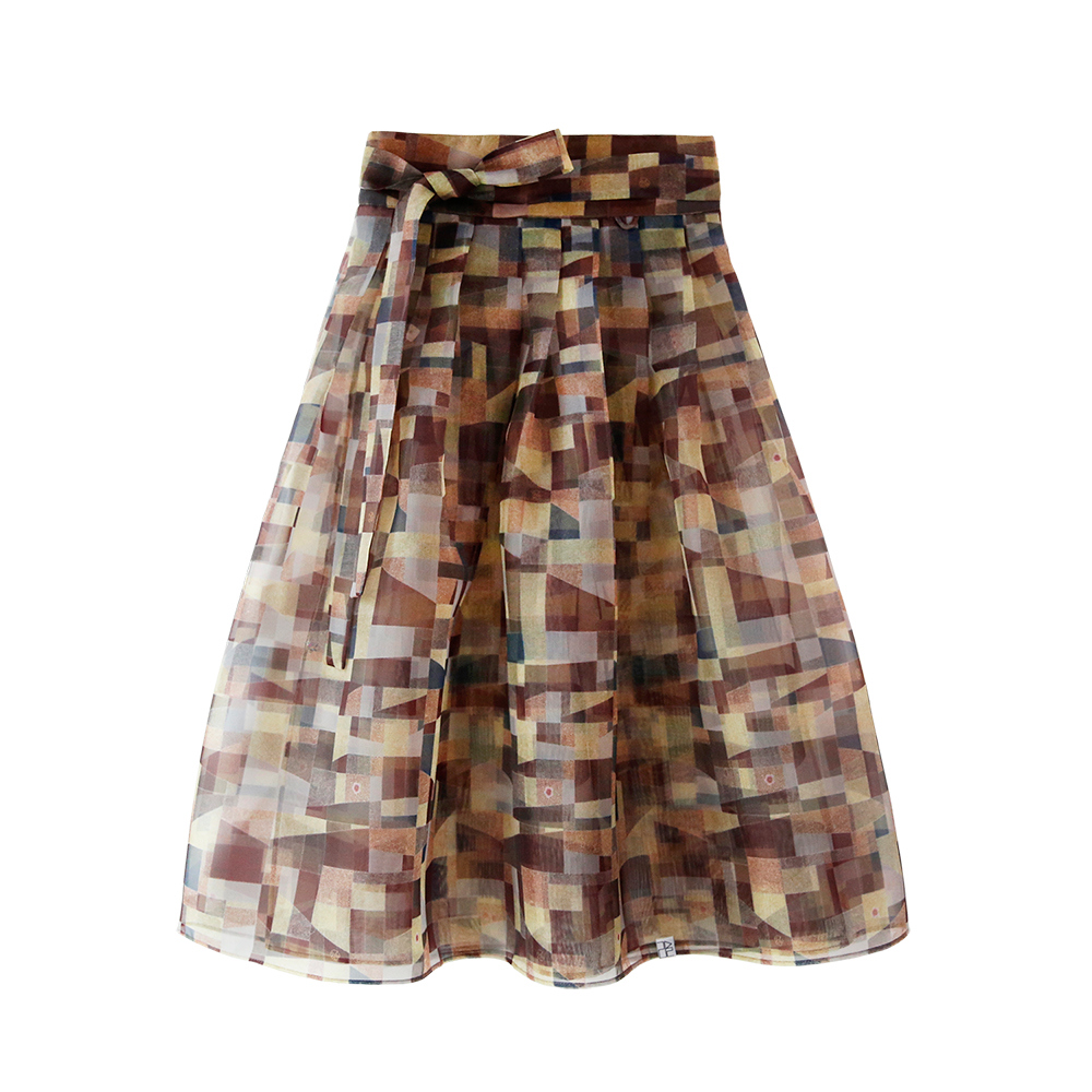 skirt brown color image-S1L73