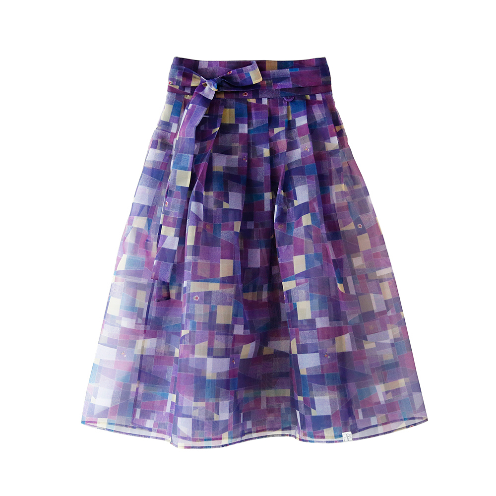 skirt violet color image-S1L67