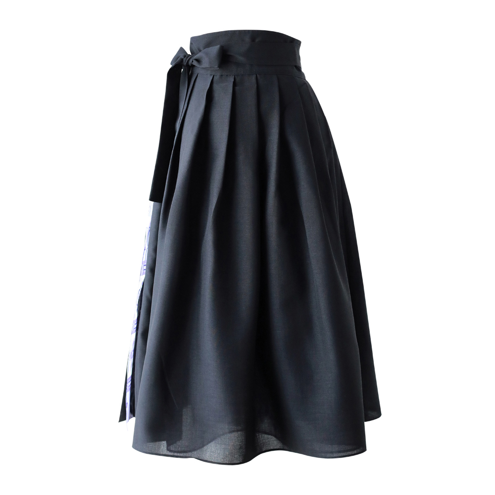 long skirt charcoal color image-S21L3