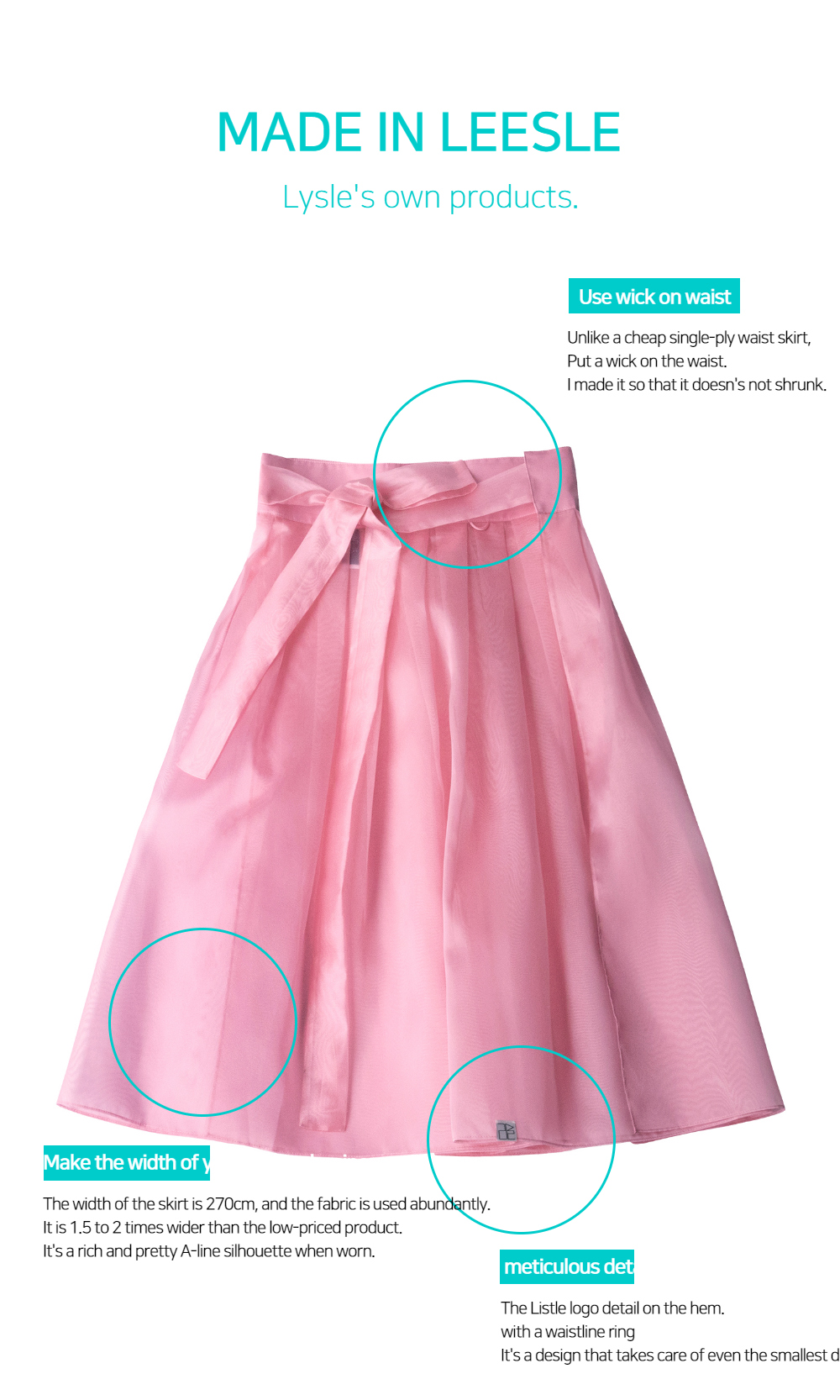 skirt pink color image-S49L5